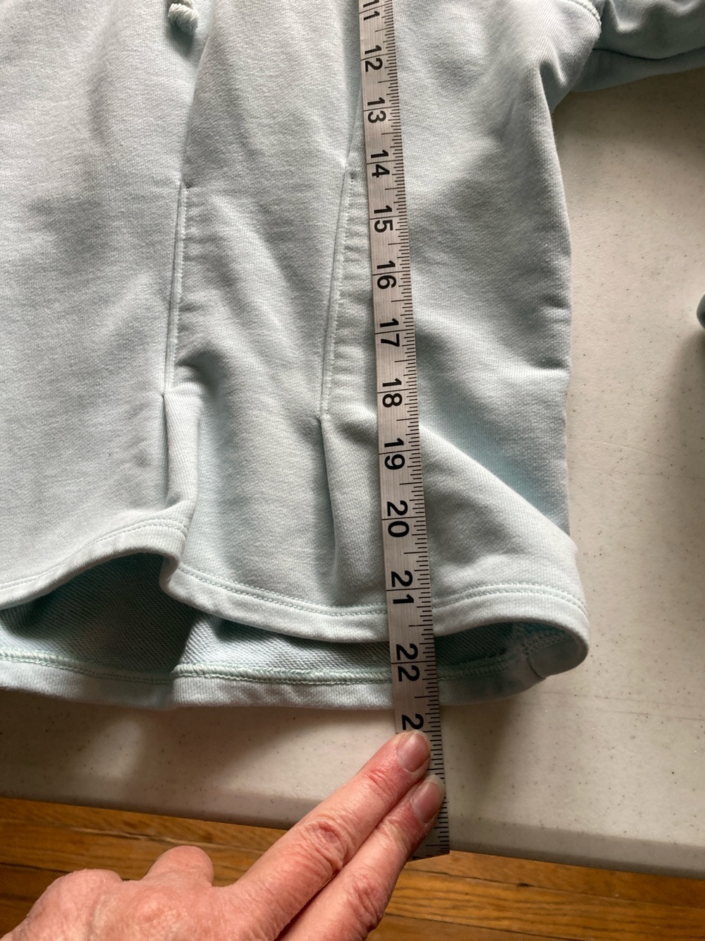 Light Blue Fabletics Hoodie Sweatshirt - Picture 7 of 7